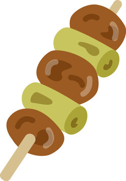 焼き鳥のタレのアイコンのイラスト