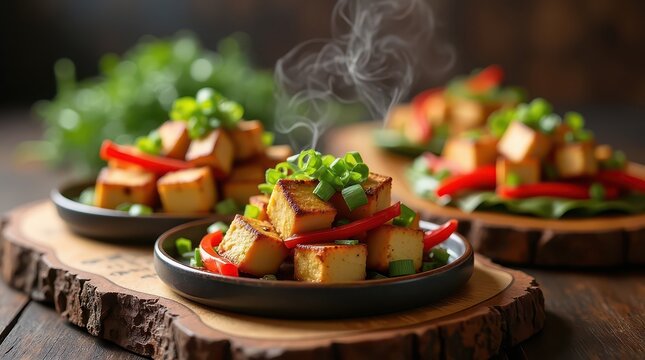 A spicy dish of deep-fried tofu from China