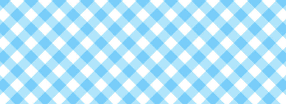 Seamless Light Blue Gingham Pattern Background. Classic Two-Tone Pastel Plaid Check Design for Fabric, Textile, Wallpaper, and Picnic Decor.eps10 ilustration