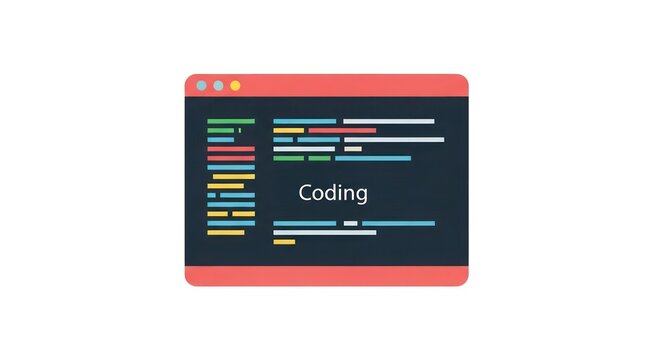 Colorful coding software on computer screen.
