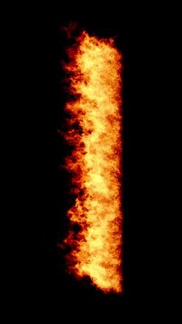 VFX Fire Frame CustomParts RightVertical 5 Seconds loop