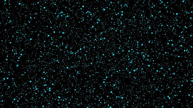 Blue Particles on a Black Background dots scattered