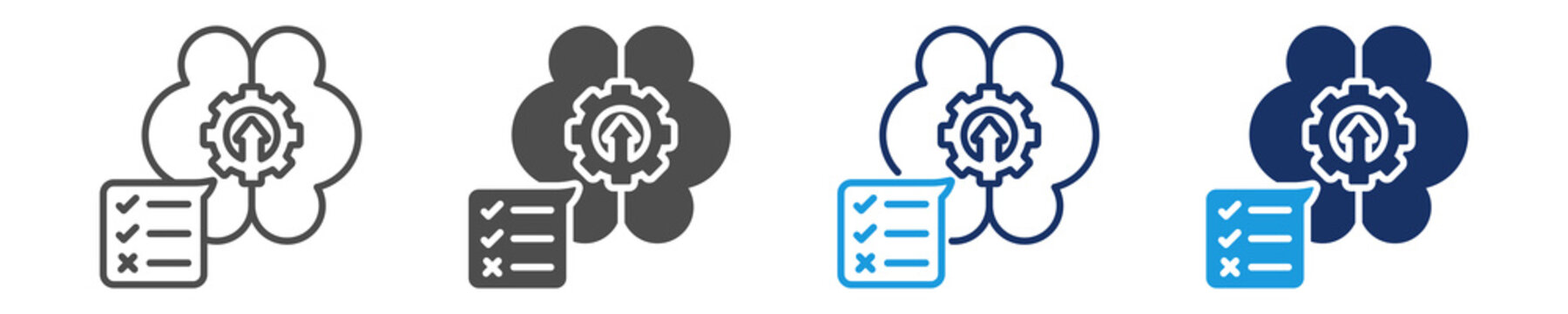 aptitude test icon set with multiple concept