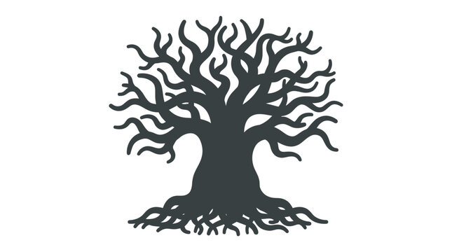 Dead Tree Silhouette Icon.
