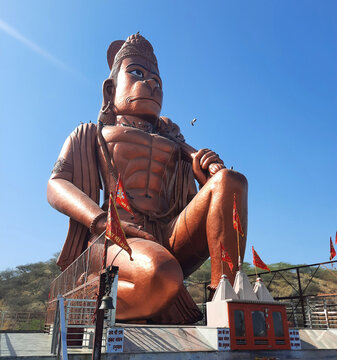 RURAL INDIA: Hanuman is a Hindu god and a divine vanara companion of the god Rama. Hanuman is one of the central characters of the Hindu epic Ramayana. 