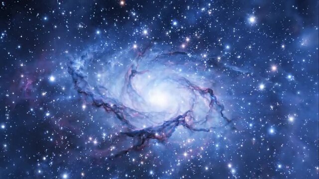 Spiral Galaxy in Deep Space Exploration.