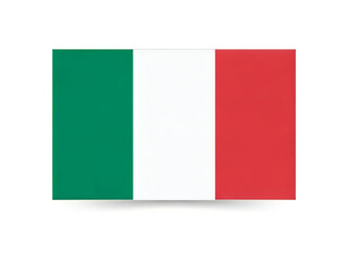 Obraz premium National flag of italy with green white and red stripes isolated on white background