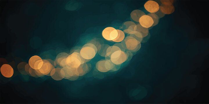 Abstract golden bokeh lights glowing in darkness with abstract background defocused outoffocus aesthetic celebration radiance splendor splendour composition decorative illumination
