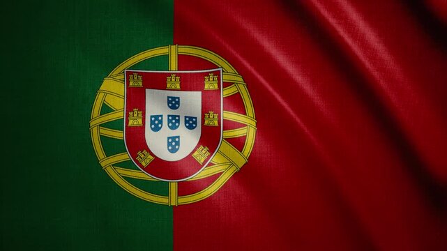 Portugal National Flag Seamless Loop Motion