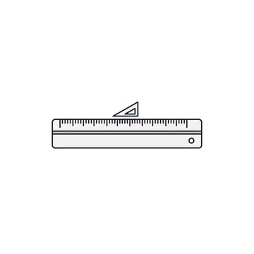 Ruler with triangle on top.