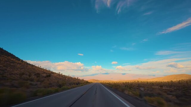 Scenic Desert Road Drive in Southern Nevada