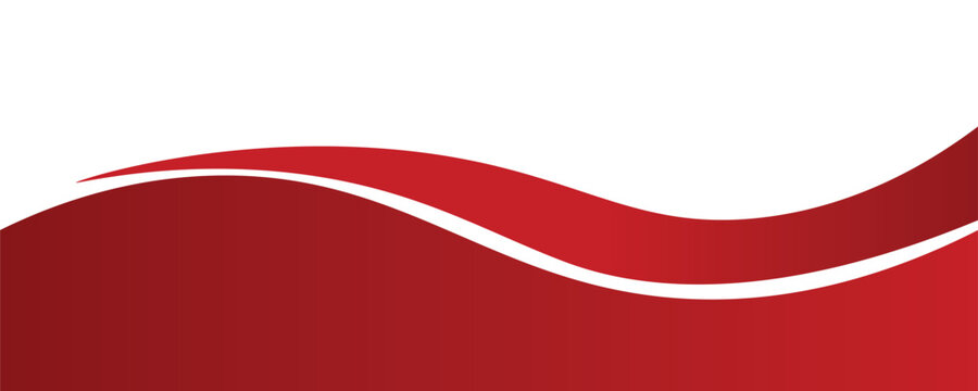 Curved golden yellow wave and a deeper red wavy border, footer vector illustration