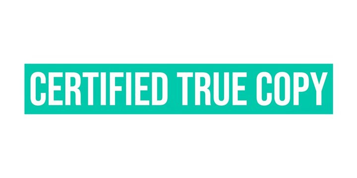 Certified True Copy Stamp for Official Document Authentication and Verification