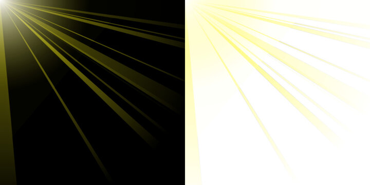 Abstract Split Screen Background with Yellow and Black Light Rays for Dynamic Graphic Design Projects