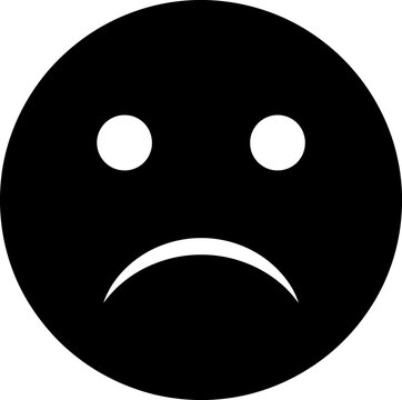 Sadness emoticon face symbol icon.