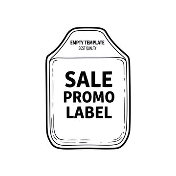 Sale Promo Label Design Template.