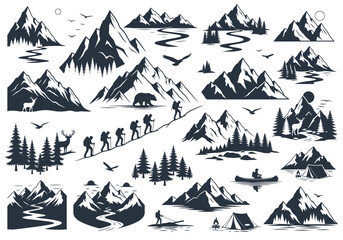Fototapeta premium Adventures in the wild: Hiking, camping, and exploring majestic mountain landscapes