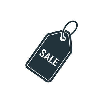 Sale tag with white letters.