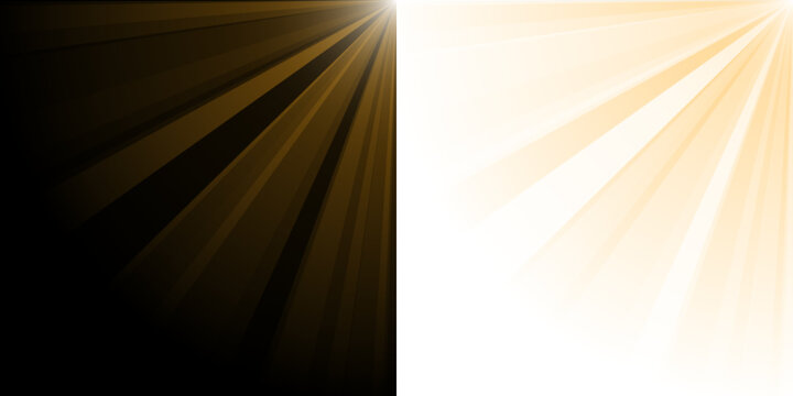 Abstract Space Eclipse Silhouette with Golden Light Rays and Planet Horizon for Sci-Fi Backgrounds