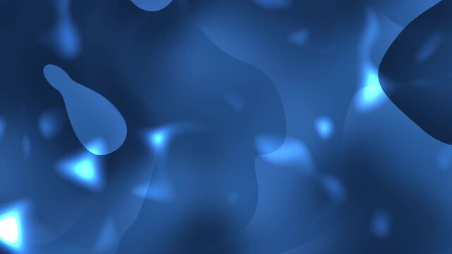 animated abstract dark blue gradient background art with soft blue shapes and bright light, perfect for backgrounds or calming design elements in various projects.