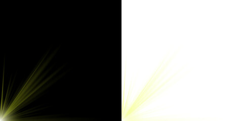 Comic Book Impact Explosion Graphic and Abstract Light Flare Effect on Black Background for Action Design © SimpleDesignStudio