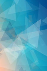 Fototapeta premium Dreamy blue polygon facets with soft gradients create a sleek abstract background, perfect for technology themes, presentations, and title slides.