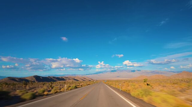 Scenic Desert Road Drive in Southern Nevada