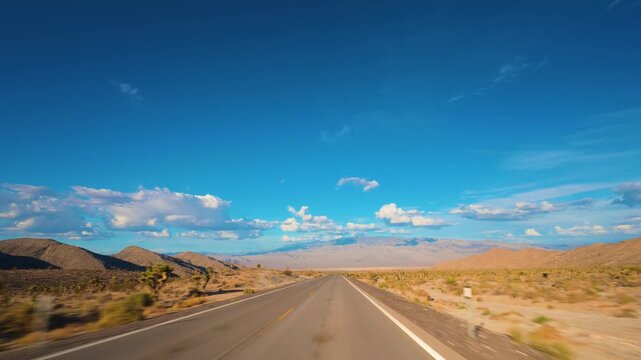 Scenic Desert Road Drive in Southern Nevada