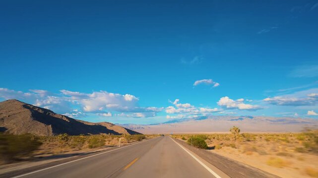 Scenic Desert Road Drive in Southern Nevada