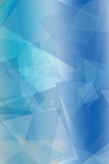 Obraz premium Light blue polygon triangles and faceted gradients form a sleek abstract backdrop, perfect for technology themes, digital ads, and layouts with copy space.