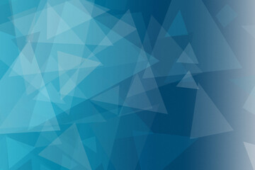 Obraz premium An abstract aqua and blue triangle mosaic creates a cool, modern atmosphere, suitable for tech branding, web headers, and design backgrounds with ample space.