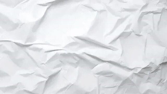 White crumpled paper background 4k 30fps