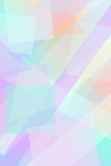 Obraz premium Soft blue, pink, and mint polygonal facets overlap to make a glowing abstract geometric wallpaper, ideal for backgrounds, posters, and brand pages.