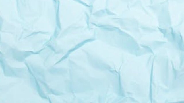 light blue crumpled paper background video 4k 