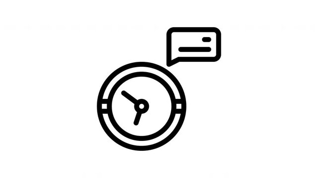 clock minimalist stroke animation