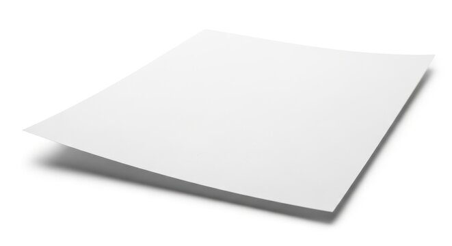 A single sheet of white paper folded over on the left side