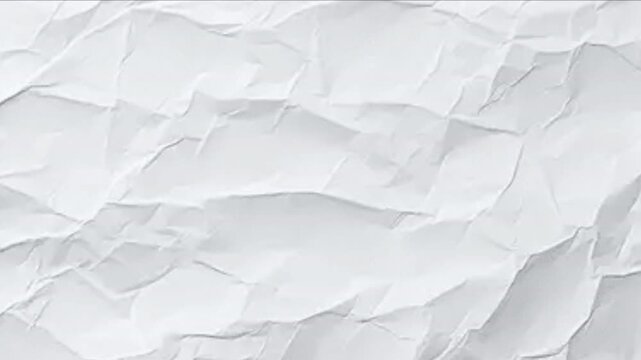 White crumpled paper background 4k 