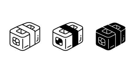Sushi Icons Set: Maki Rolls, Nigiri, Vector Graphics for Japanese Cuisine and Food Service © VECTOR STORE