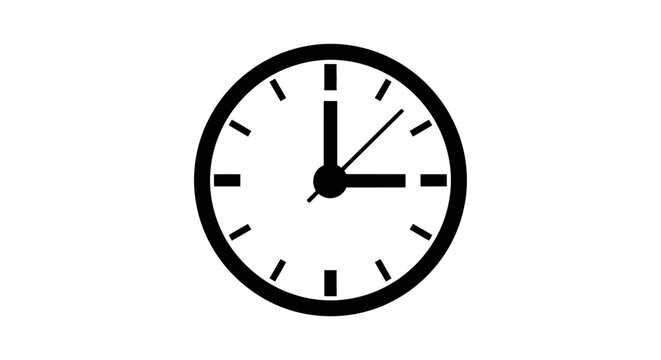 Simple Analog Wall Clock Face.
