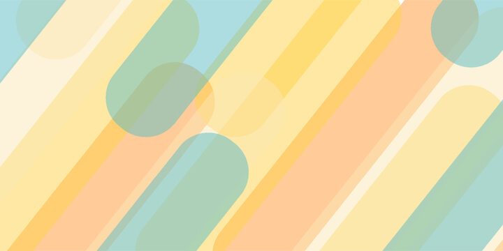 Modern Retro Geometric Pattern with Soft Color Bands