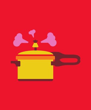 red pot with a lid