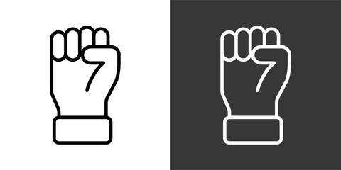 Obraz premium Empower White And Black Icon Set Multiple Style Collection Pack Vector Illustration