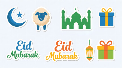 Naklejka premium Religious symbols set and set of icons featuring holiday celebration designs like a Christmas tree, gift box, and birthday cake vector illustration