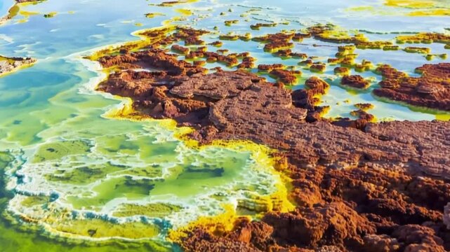 Danakil Desert in Ethiopia. Danakil Depression.