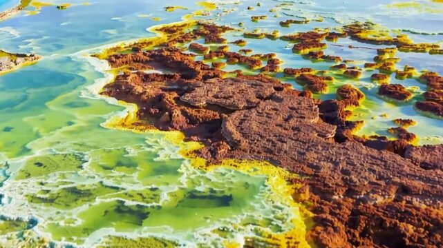 Danakil Desert in Ethiopia. Danakil Depression.