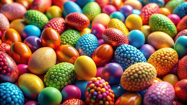 Colourful candy easter eggs background