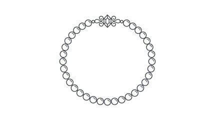 Fototapeta premium Elegant Pearl Necklace Clasp Design, Vintage Jewelry Illustration