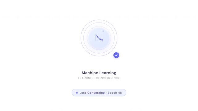 Machine Learning Animation &mdash; AI Algorithm Data Training Neural Network Motion Graphics 4K