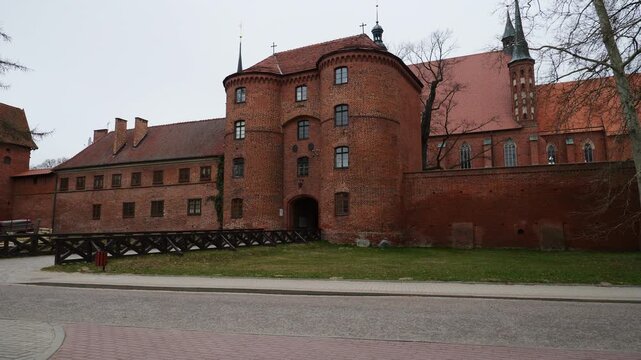 South gate to the old town of Frombork, Poland.