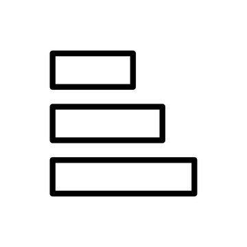 Alignment icon, text align right symbol, vector illustration, editable stroke
